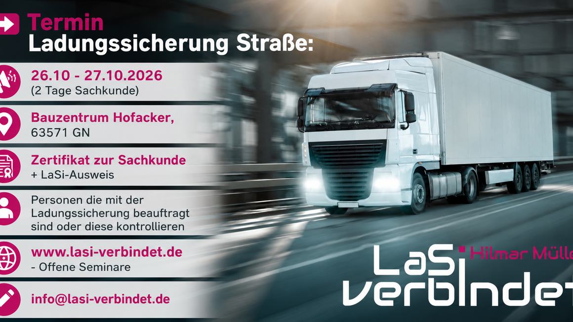 Sachkundeschulung Ladungssicherung 26.10 & 27.10.26